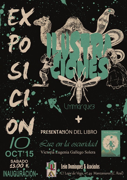 Exposición y presentación de un libro en la sala de exposiciones de León Dominguez & Asociados, de Manzanares