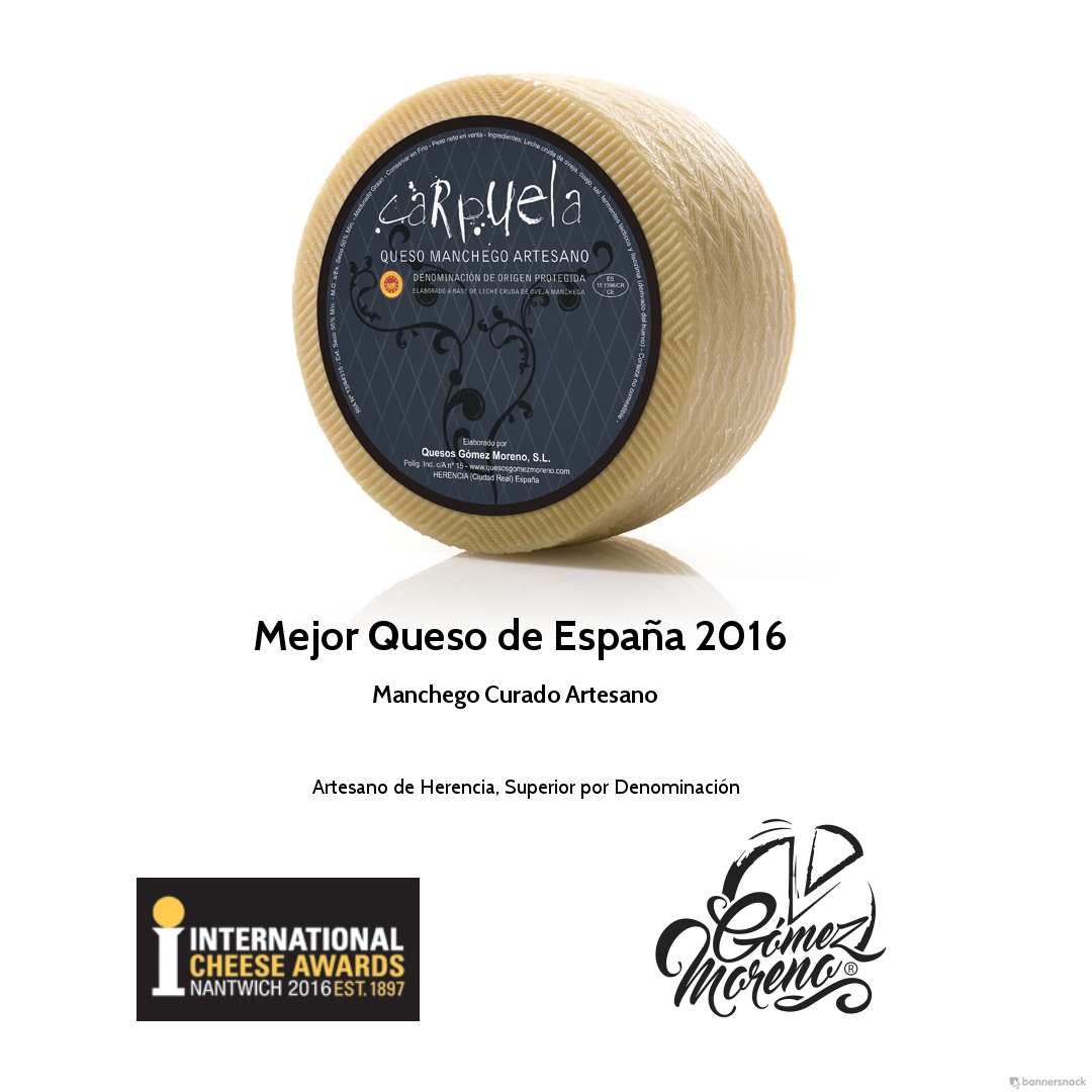 Carpuela de Quesos Gómez Moreno de Herencia elegido Mejor Queso de España 2016 en el concurso International CheeseAwards