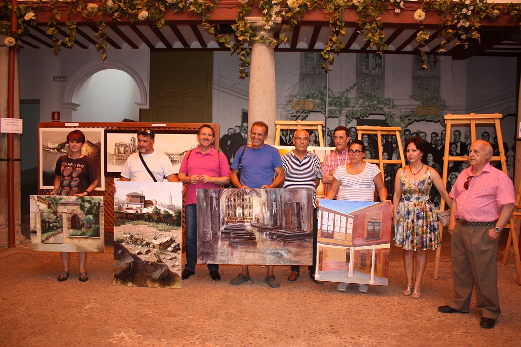 Orencio Murillo y María González primeros premios nacional y local del IV Concurso de Pintura Rápida de La Solana