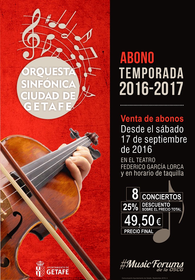 El Ayuntamiento de Getafe ofrece por primera vez un abono para los conciertos de la «Orquesta Sinfónica Ciudad de Getafe»