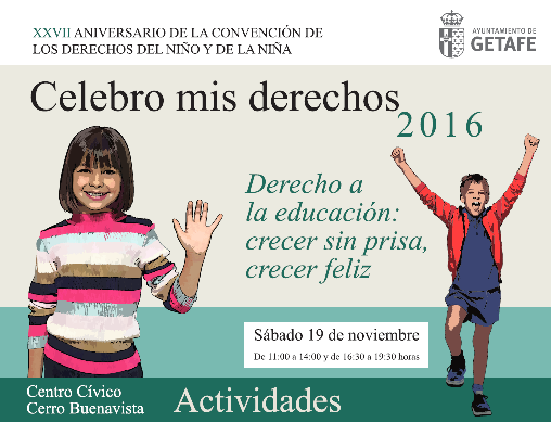 Getafe organiza una jornada lúdica para conmemorar el XXVII aniversario de los derechos del niño y la niña