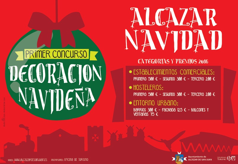 El ayuntamiento de Alcázar de San Juan amplia el plazo para la inscripción en el concurso de Decoración Navideña de elementos urbanos y hosteleros