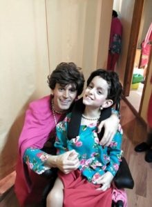 Álvaro, vestido como Los Pelendengues en Carnavales anteriores