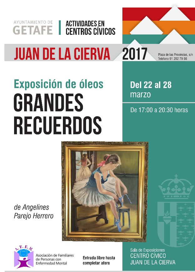 Angelines Parejo, de AFEM, expondrá su obra pictórica en el Centro Civico Juan de la Cierva de Getafe