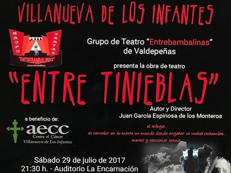 El grupo de Teatro ‘Entrebambalinas’ de Valdepeñas llega el sábado a Villanueva de los Infantes con la obra ‘Entre Tinieblas’ a beneficio de AECC