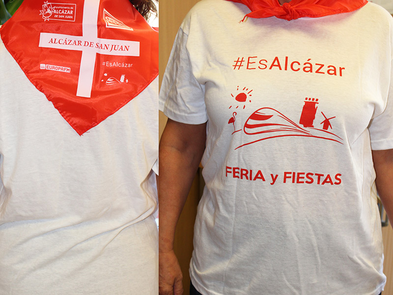 Camiseta y pañuelo oficial de la Feria y Fiestas 2017 de Alcázar de San Juan