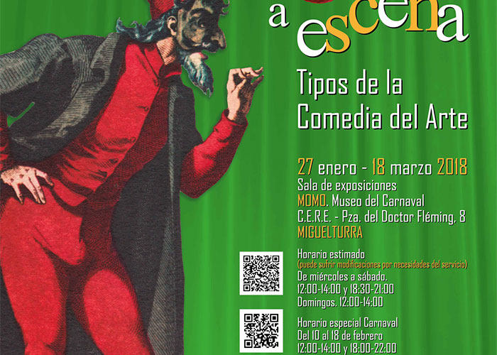 Miguelturra expone “El Carnaval a escena: Tipos de la comedia del arte” hasta el 18 de marzo en la sala de exposiciones del CERE