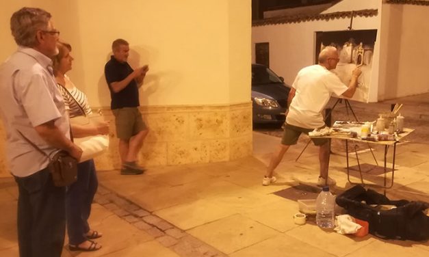 Buena participación en el XVIII Concurso Nacional de Pintura Rápida Nocturna, “Ángel Lizcano Monedero”