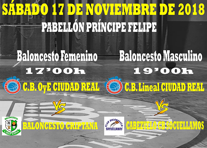 El Príncipe Felipe acoge una doble jornada del Club Baloncesto Ciudad Real