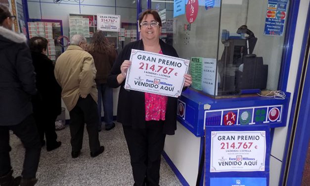 Un acertante gana 214.767 euros con un boleto de Euromillones sellado en la Administración de Loterías Carmona de Ciudad Real