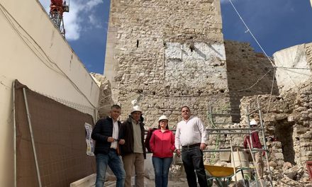 Las obras de recuperación de la Torre Almedina, financiadas con fondos europeos y del Ayuntamiento, avanzan a buen ritmo