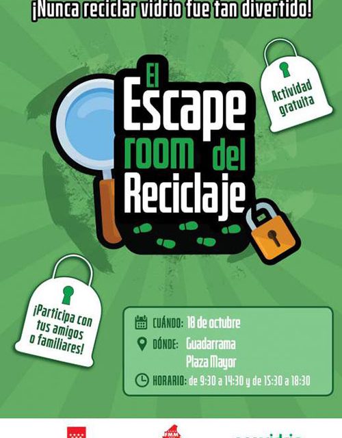 “El Escape Room del Reciclaje” llega a Guadarrama mañana viernes 18 de octubre