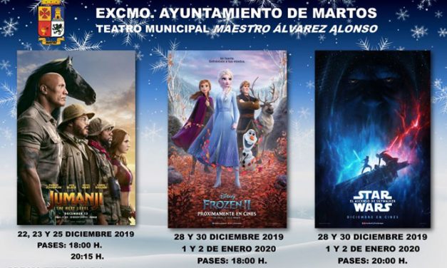 Cartelera de cine durante la Navidad 2019-2020 en Martos