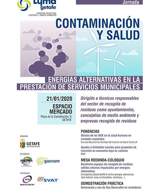 LYMA organiza las Jornadas Técnicas ‘Contaminación y Salud. Energías Alternativas para la Prestación de Servicios Municipales’