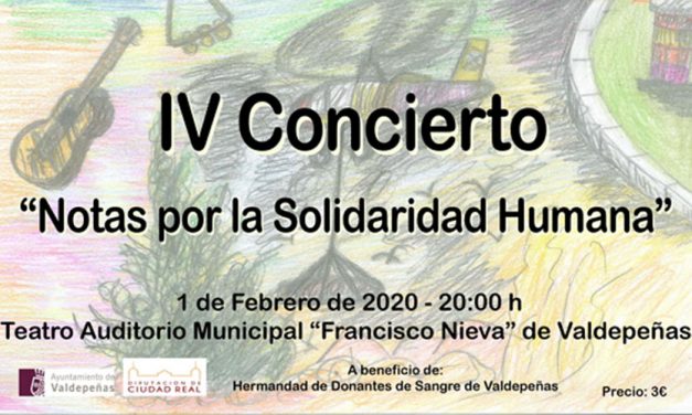 A la venta las entradas del IV Concierto ‘Notas por la Solidaridad Humana’ en Valdepeñas