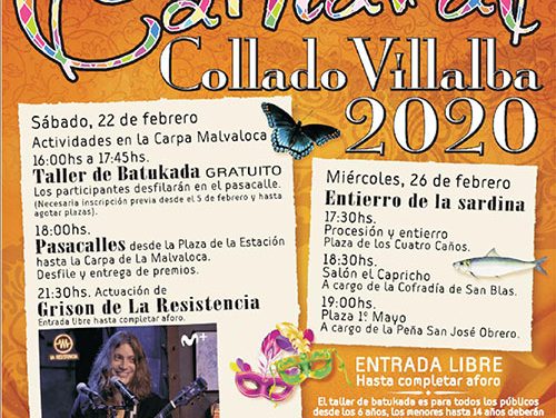 Abierto el plazo de inscripción para el desfile de Carnaval de Collado Villalba