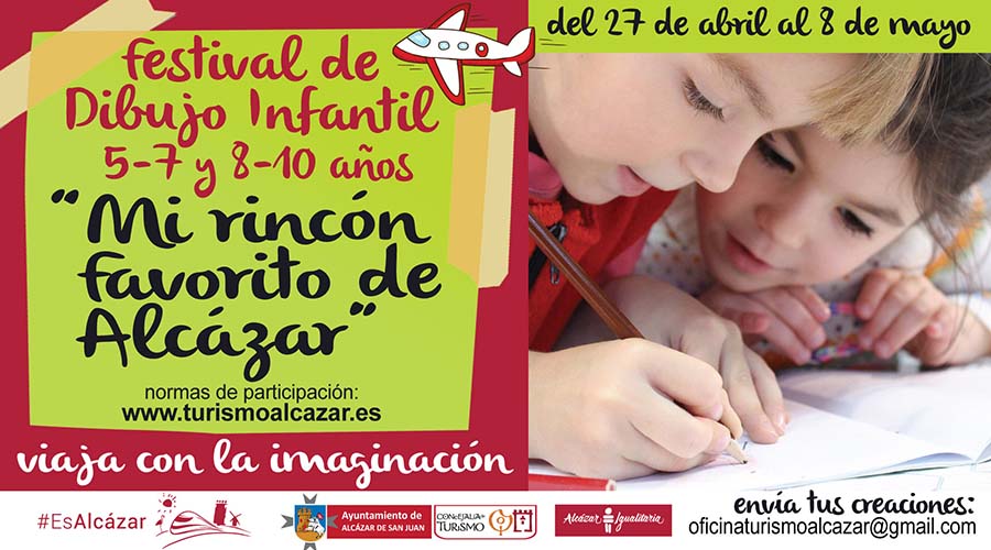 Turismo  de Alcázar de San Juan convoca el Festival de Dibujo Infantil “Mi Rincón Favorito de Alcázar”