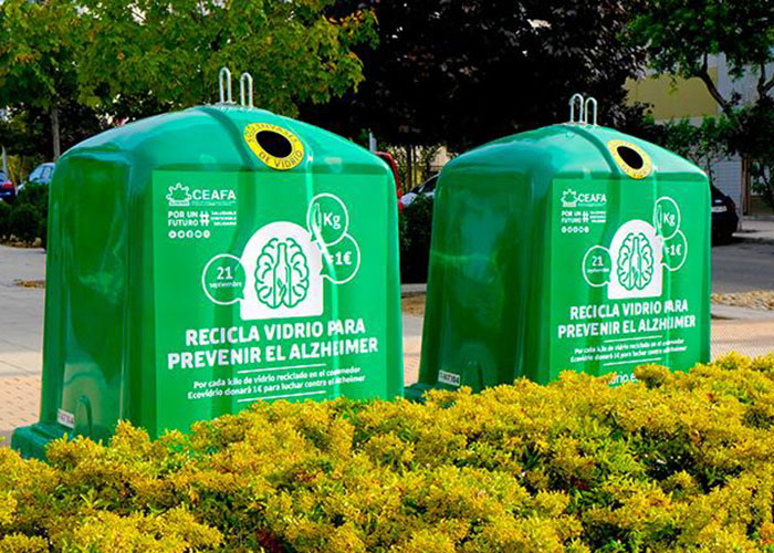 Pinto asume el reto de reciclaje de Ecovidrio para apoyar a los pacientes de Alzheimer