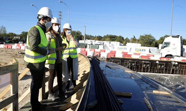 Avanzan las obras de soterramiento de la M-503 en la rotonda de intersección con la M-513