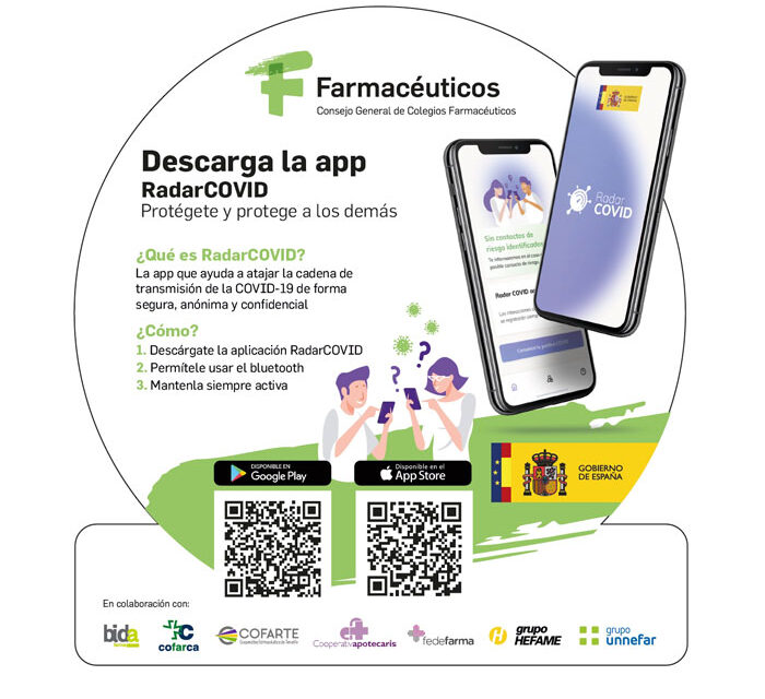 La red de 22.102 farmacias promueven la descarga de RadarCOVID para mejorar las labores de rastreo