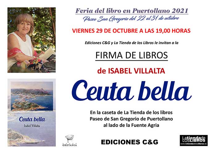 Isabel Villalta derramará poesía de “Ceuta bella” en la Feria del Libro de Puertollano