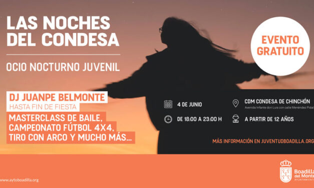Boadilla ofrece este sábado una nueva edición de ocio nocturno juvenil en Las Noches del Condesa