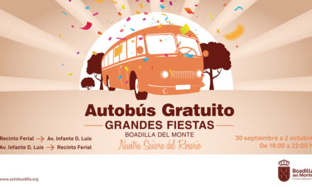 Autobús gratuito del 30 de sept. al 2 de oct., de 18:00 a 22:00 h, entre el Recinto Ferial y la avenida Infante D. Luis