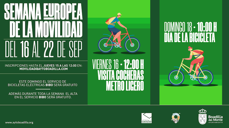 El Día de la Bicicleta se celebrará el próximo domingo, en el marco de la Semana Europea de la Movilidad