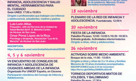 Alcázar celebra durante el mes de noviembre los Derechos de la Infancia con diversas actividades