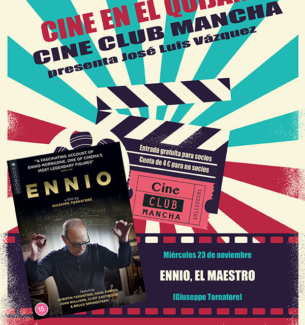 El Cine Club Mancha proyectará “Ennio: el maestro” este miércoles