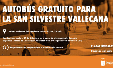 El Ayuntamiento de Boadilla ofrece transporte gratuito a los empadronados para ir a la San Silvestre Vallecana