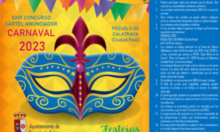 <strong>Presentadas las bases del «XXVI Concurso del Cartel Anunciador del Carnaval 2023 de Pozuelo de Calatrava»</strong>