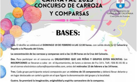 <strong>El Ayuntamiento de Torralba publica las bases del Concurso de Carrozas y Comparsas del Carnaval 2023</strong>