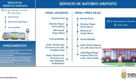 El Ayuntamiento de Boadilla facilitará la movilidad durante las fiestas con servicios gratuitos de autobús y trenecito