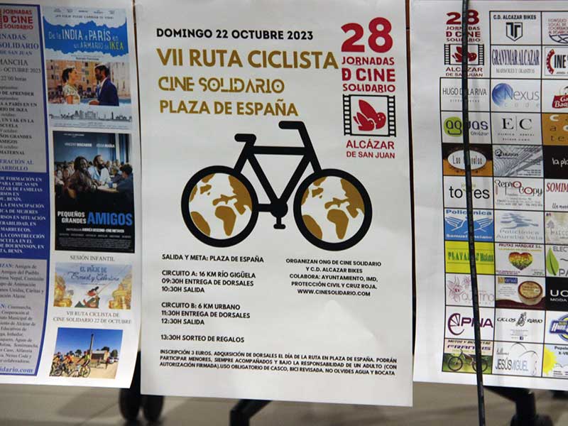 Presentación de la VII Carrera Ciclista del Cine Solidario en Alcázar de San Juan