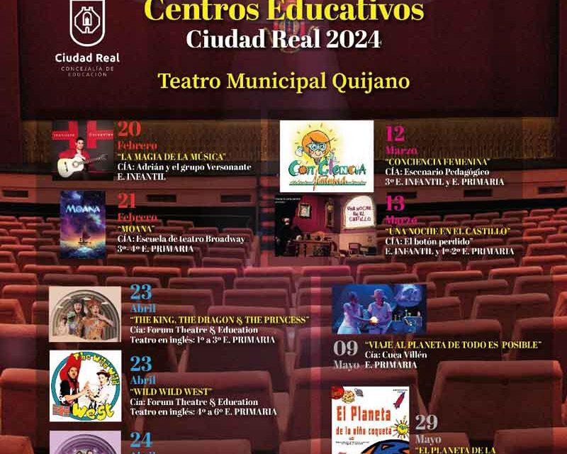 La “Campaña Municipal de Artes Escénicas” para centros educativos programa quince sesiones hasta final del curso