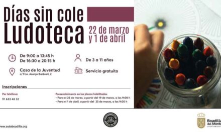 La Casa de la Juventud ofrece la actividad Días sin Cole en la ludoteca los días 22 de marzo y 1 de abril