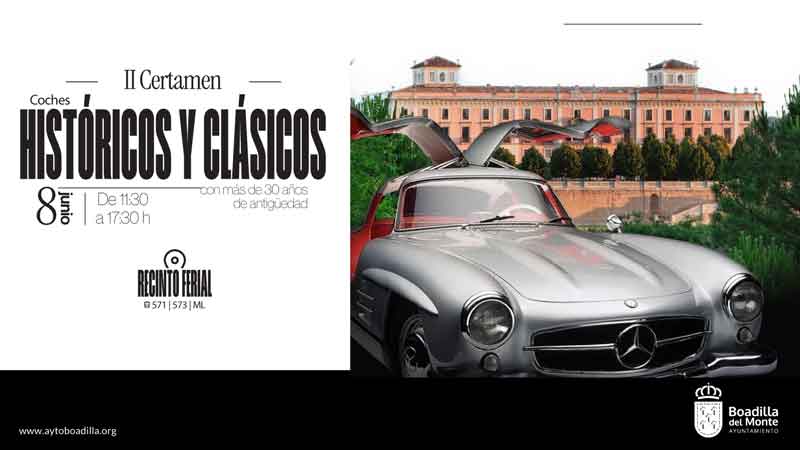 Coches de época, históricos y clásicos se expondrán en Boadilla el próximo fin de semana