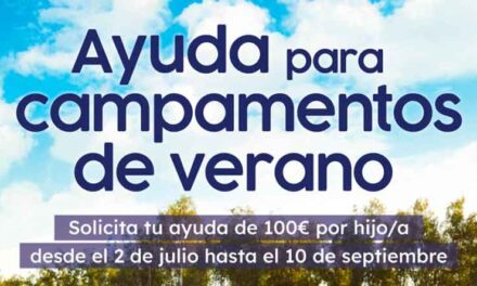 El Ayuntamiento concede una ayuda de 100 euros por hijo para apoyar a las familias en el coste de los campamentos de verano