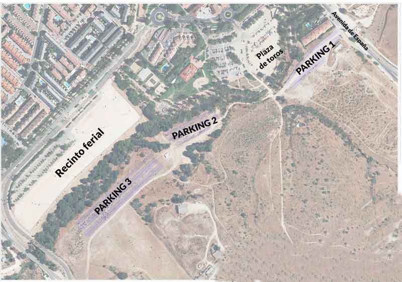 El Ayuntamiento ofrece casi 600 plazas de aparcamiento más detrás del Recinto Ferial durante las fiestas patronales