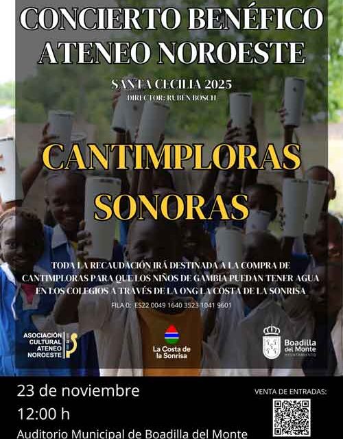 El Auditorio acogerá el próximo domingo el concierto solidario Cantimploras Sonoras