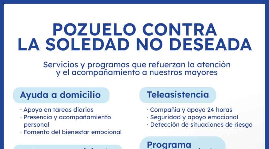 Pozuelo de Alarcón combate la soledad no deseada con varios programas de acompañamiento a los que destina más de 700.000 euros