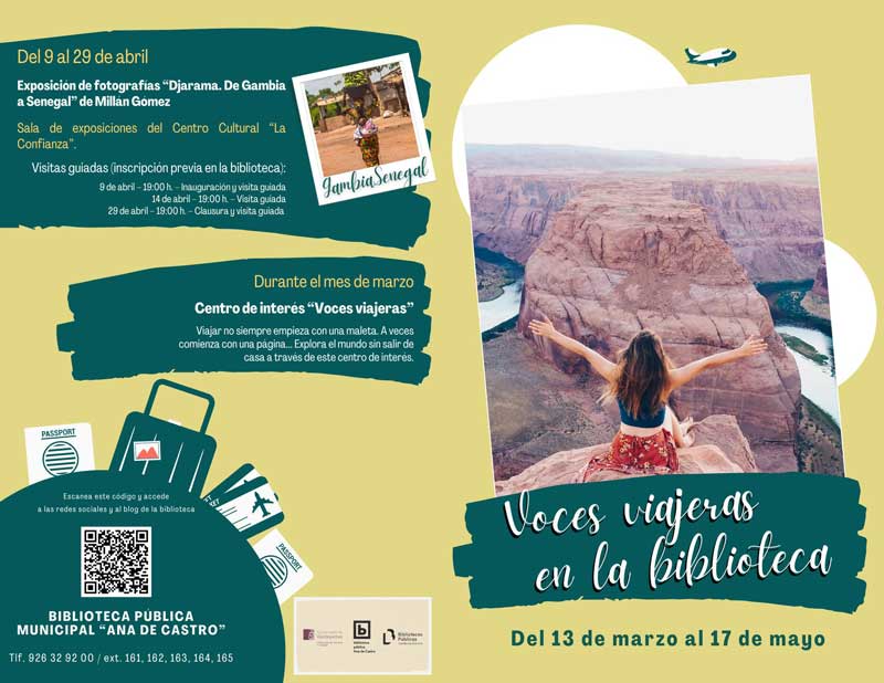 La Biblioteca Pública de Valdepeñas presenta la programación ‘Voces viajeras en la biblioteca’