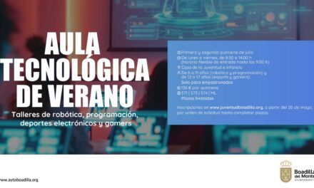 Boadilla ofrecerá a empadronados de 6 a 17 años un Aula Tecnológica durante el mes de julio