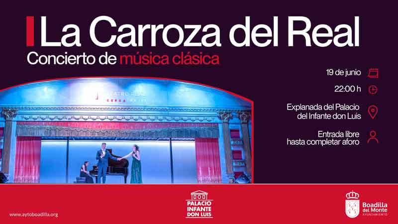 La Carroza del Real regresa a Boadilla el próximo viernes con grandes piezas de ópera y zarzuela