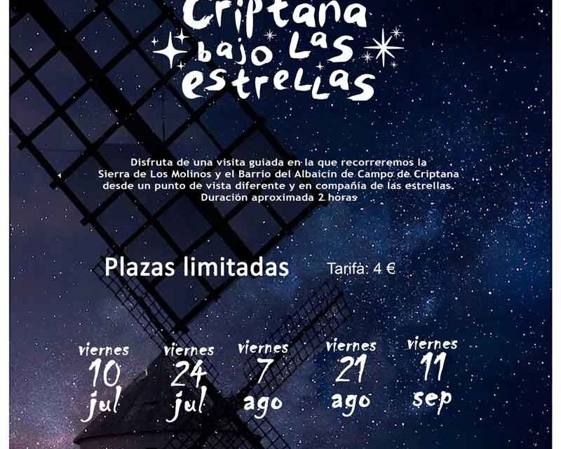 Vuelven las rutas nocturnas “Criptana bajo las estrellas” este verano 2026 