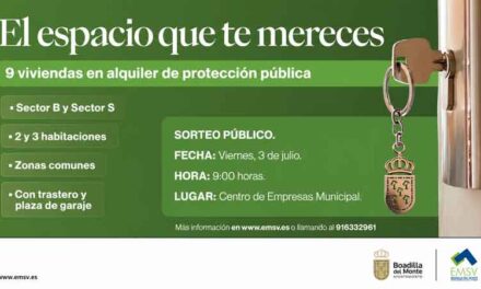 La EMSV realizará el próximo 3 de julio el sorteo público ante notario de nueve viviendas de protección para alquiler