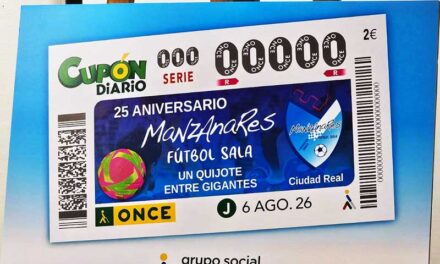 El 25.º aniversario del Manzanares FS protagoniza el nuevo cupón conmemorativo de la ONCE
