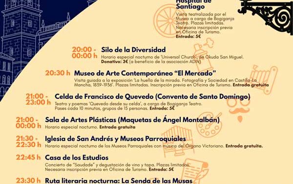 Villanueva de los Infantes celebrará el 14 de agosto la Noche de los Museos con actividades especiales para todas las edades
