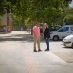 Cañizares visita las obras de mejora de acerados y pavimentos en el barrio del Pilar, con una inversión de 110.000 euros